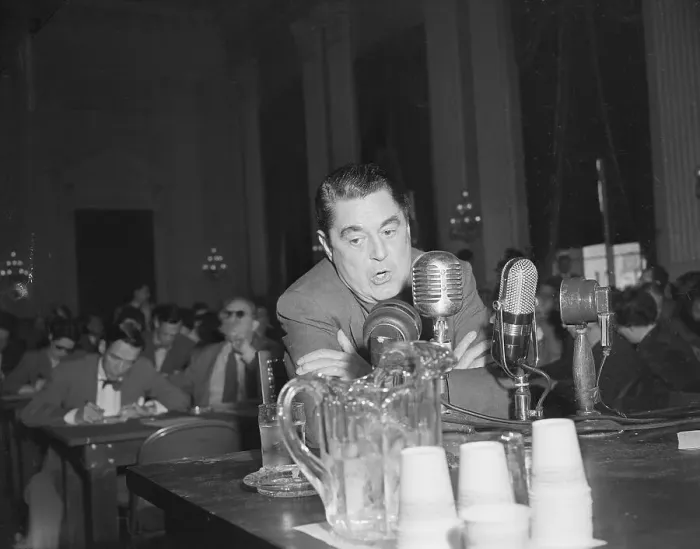 Framed Print : Producer Leo McCarey Testifying at Hearing