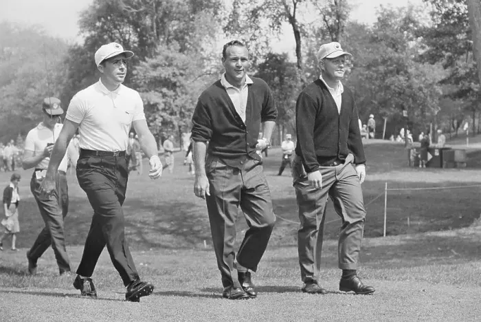 Framed Print : Professional Golfers Walking Across Golf Course Framed Print : Professional Golfers Walking Across Golf Course
