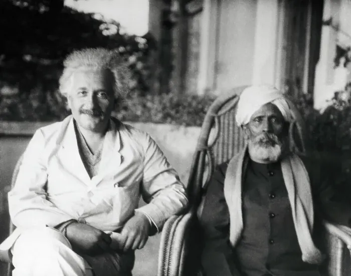 Framed Print : Professor Albert Einstein and Professor DK Karwe of India Framed Print : Professor Albert Einstein and Professor DK Karwe of India
