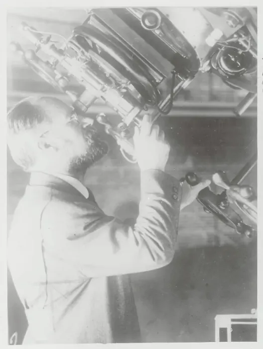 Framed Print : Professor George Van Biesbroeck Gazing Through Telescope Framed Print : Professor George Van Biesbroeck Gazing Through Telescope
