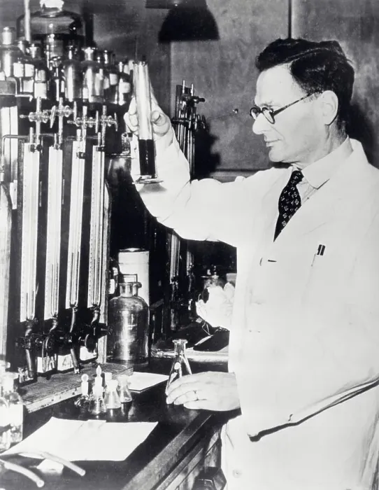 Framed Print : Professor Hans Krebs in His Laboratory Framed Print : Professor Hans Krebs in His Laboratory