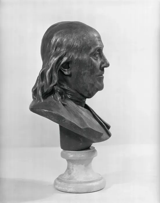Framed Print : Profile of Benjamin Franklin Statue Framed Print : Profile of Benjamin Franklin Statue