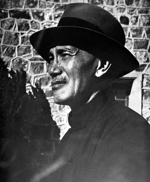 Framed Print : Profile Of Chiang Kai-Shek Wearing Hat Framed Print : Profile Of Chiang Kai-Shek Wearing Hat