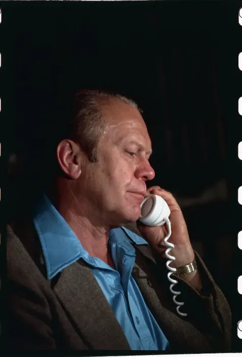 Framed Print : Profile of Gerald Ford on Phone Framed Print : Profile of Gerald Ford on Phone