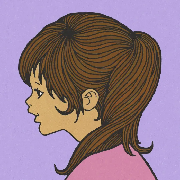Framed Print : Profile of a Girl with Brown Hair Framed Print : Profile of a Girl with Brown Hair