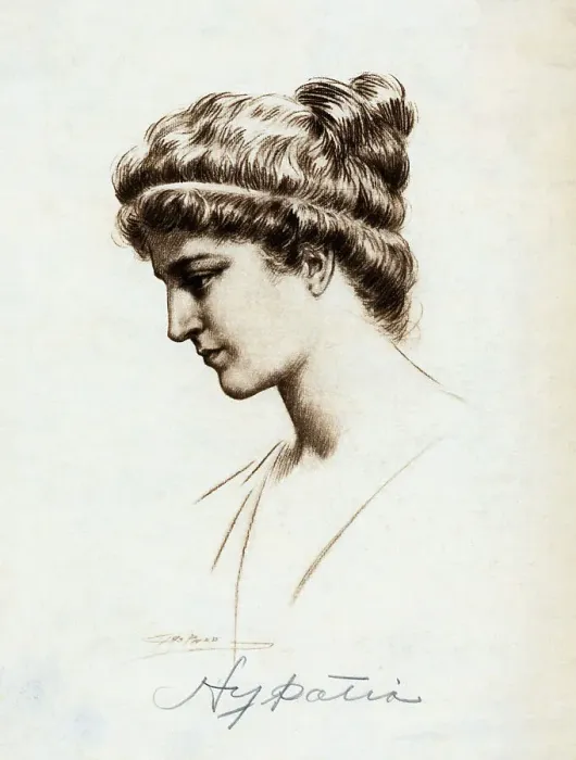 Framed Print : Profile of Greek Mathematician Hypatia Framed Print : Profile of Greek Mathematician Hypatia