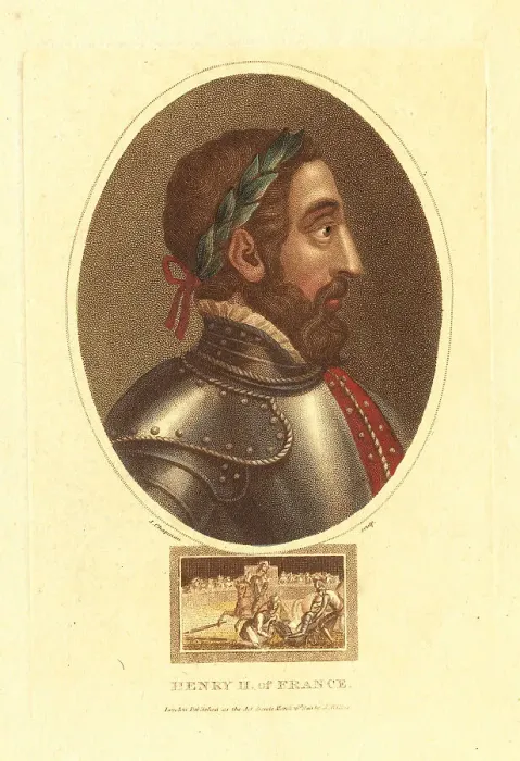 Framed Print : Profile Illustrative Portrait of King II of France Framed Print : Profile Illustrative Portrait of King II of France