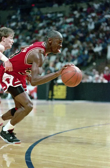 Framed Print : Profile of Michael Jordan In Action Framed Print : Profile of Michael Jordan In Action