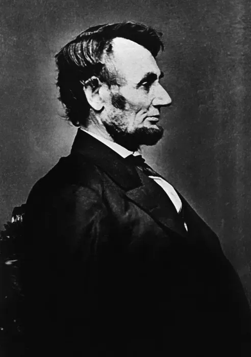 Framed Print : Profile Portrait of Abraham Lincoln