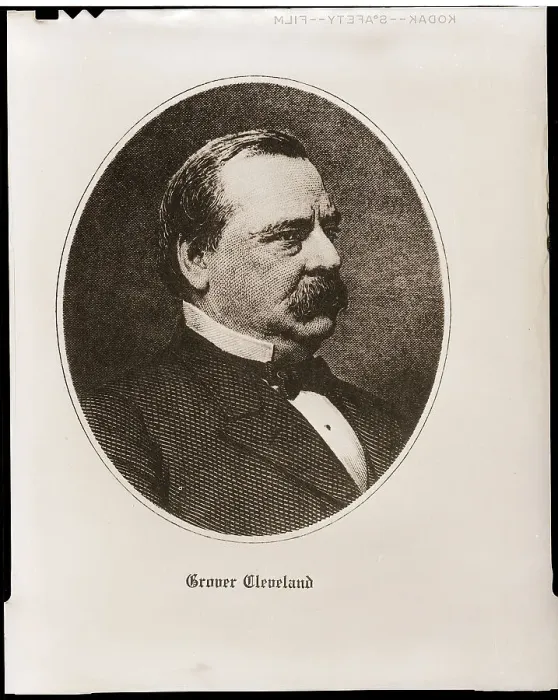 Framed Print : Profile Portrait Of Grover Cleveland