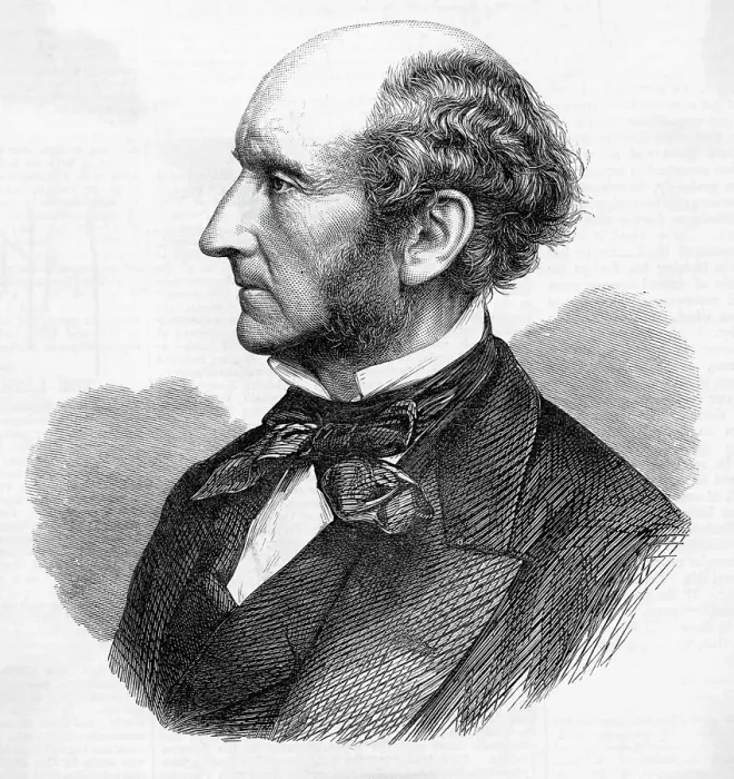 Framed Print : Profile Portrait of John Stuart Mill Framed Print : Profile Portrait of John Stuart Mill