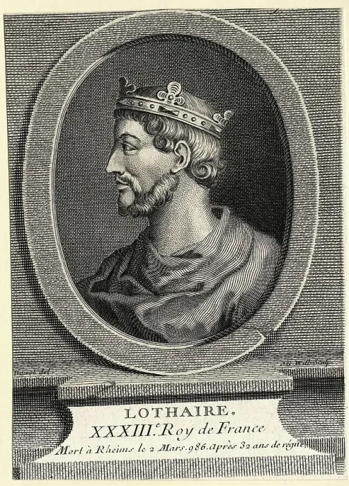 Framed Print : Profile Portrait of Lothair, King of France Framed Print : Profile Portrait of Lothair, King of France
