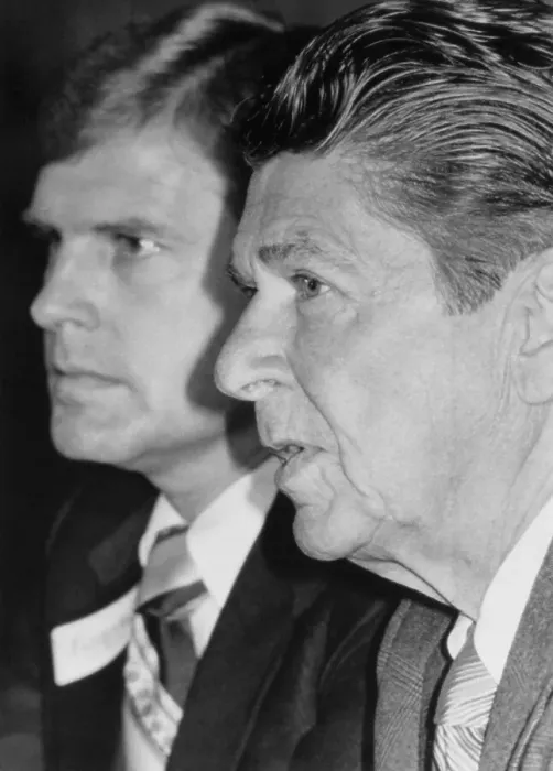 Framed Print : Profile of Ronald Reagan and Carroll Campbell Jr