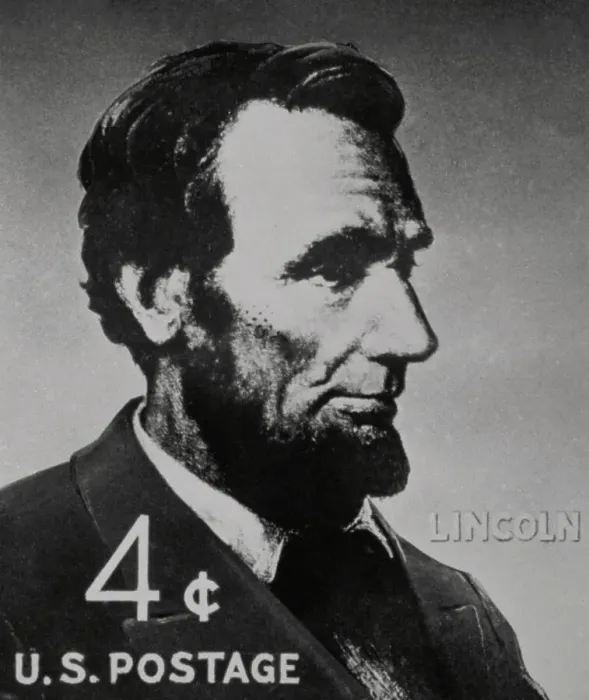 Framed Print : Profile Stamp of Abraham Lincoln Framed Print : Profile Stamp of Abraham Lincoln