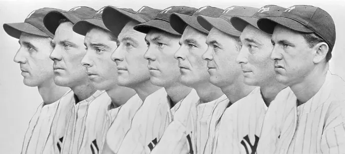 Framed Print : Profile of Yankee Teammates Framed Print : Profile of Yankee Teammates