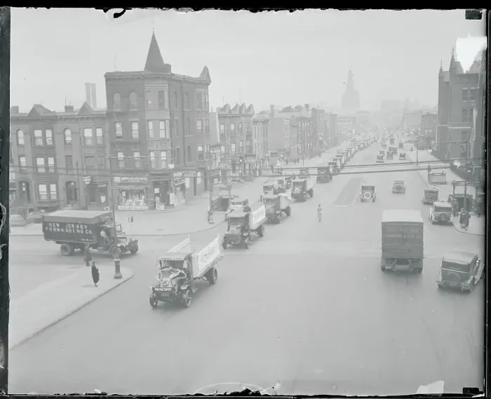 Framed Print : Prohibition Repealed:Convoy of Beer Trucks in Brooklyn Framed Print : Prohibition Repealed:Convoy of Beer Trucks in Brooklyn
