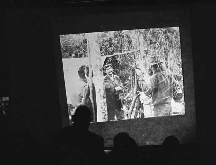 Framed Print : Projected Photo of Che Guevara