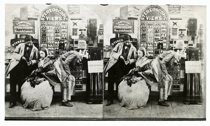 Framed Print : Promotional Stereoscope for Stereoscope Shop Framed Print : Promotional Stereoscope for Stereoscope Shop