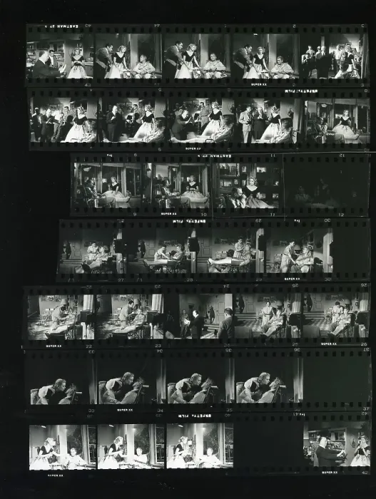 Framed Print : Proof Sheet Of Filming The Movie Rear Window