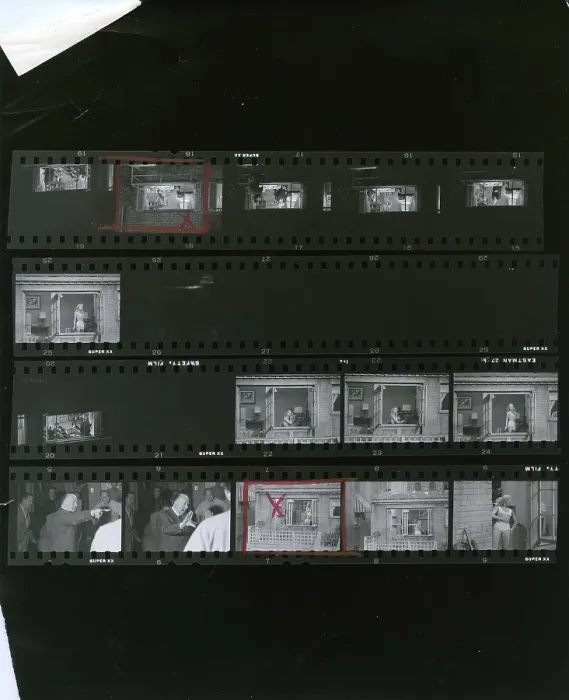 Framed Print : Proof Sheet Of Filming The Movie Rear Window Framed Print : Proof Sheet Of Filming The Movie Rear Window