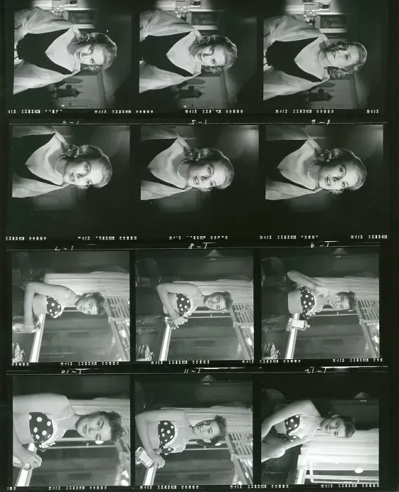 Framed Print : Proof Sheet Of Filming The Movie Rear Window