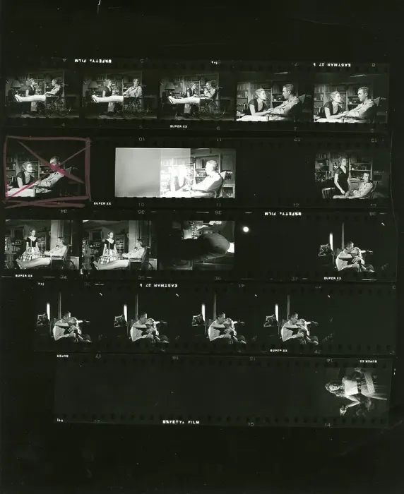 Framed Print : Proof Sheet Of Filming The Movie Rear Window