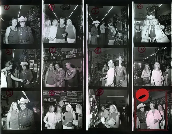 Framed Print : Proof Sheet Shopping At Nudie's Rodeo Tailor Framed Print : Proof Sheet Shopping At Nudie's Rodeo Tailor