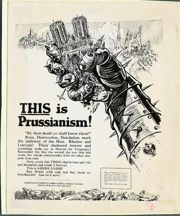 Framed Print : Propaganda Poster Against Prussianism Framed Print : Propaganda Poster Against Prussianism