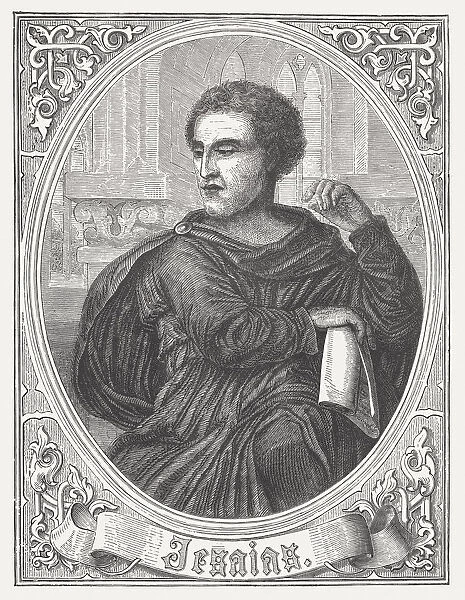 Prophet Isaiah, by Michelangelo Buonarroti, wood engraving, published in 1868