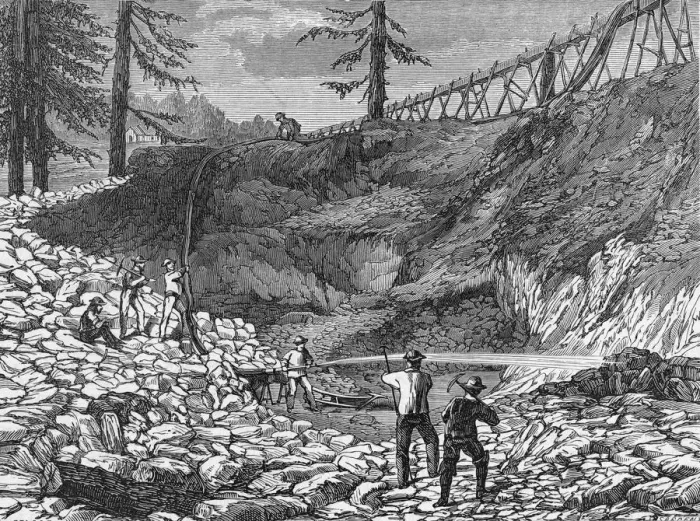 Framed Print : Prospectors Making Claim In Gold Rush Framed Print : Prospectors Making Claim In Gold Rush