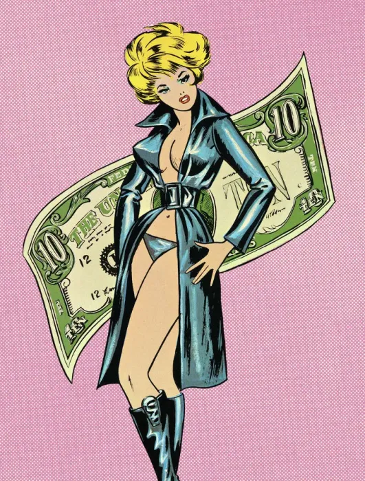 Framed Print : Prostitute With Money Framed Print : Prostitute With Money