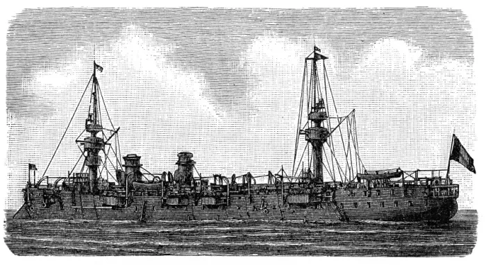Framed Print : Protected Cruiser with Barbet Tower Framed Print : Protected Cruiser with Barbet Tower