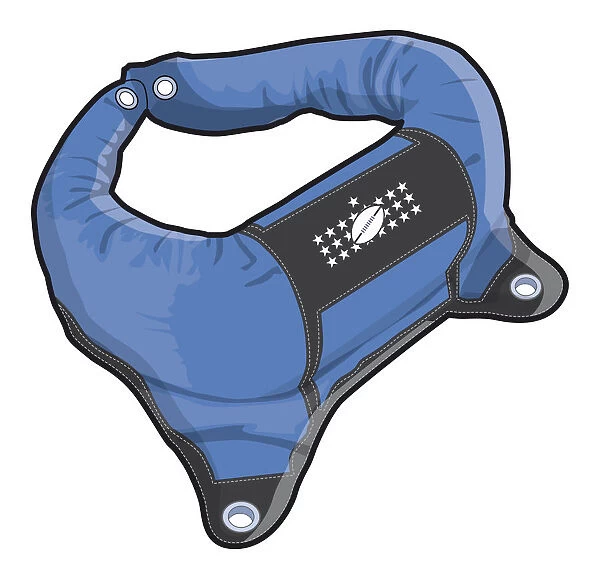 Protective padded neck roll for use in American Football