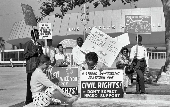Framed Print : Protest Outside the Democratic National Convention Framed Print : Protest Outside the Democratic National Convention
