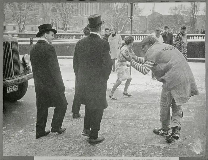 Framed Print : Protester Pretending to Bow and Plea to Parliament Members Framed Print : Protester Pretending to Bow and Plea to Parliament Members