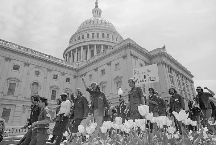 Framed Print : Protesters in Front of Capitol