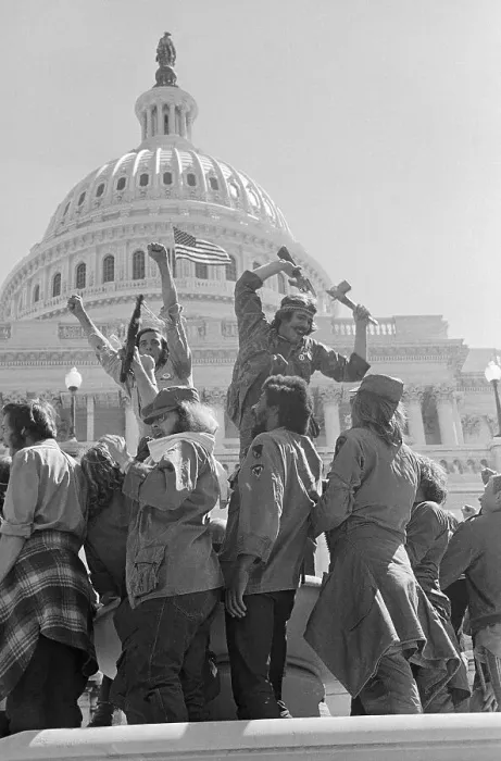 Framed Print : Protesters in Front of Capitol Framed Print : Protesters in Front of Capitol
