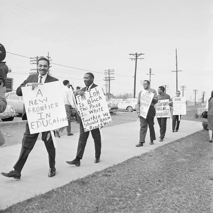 Framed Print : Protesters Carrying Signs Framed Print : Protesters Carrying Signs