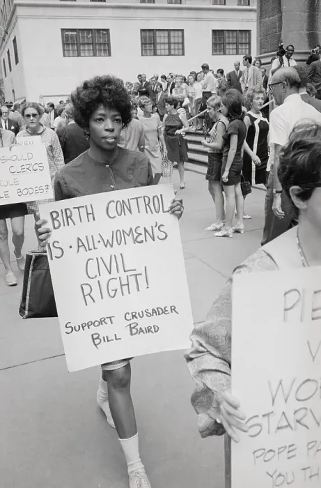 Framed Print : Protesters Carrying Signs on Birth Control Framed Print : Protesters Carrying Signs on Birth Control
