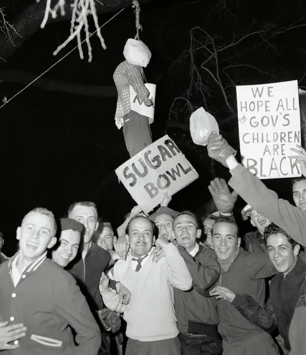 Framed Print : Protesters Hanging an Effigy of Marvin Griffin