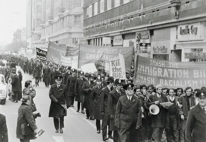 Framed Print : Protesters Marching in London Framed Print : Protesters Marching in London