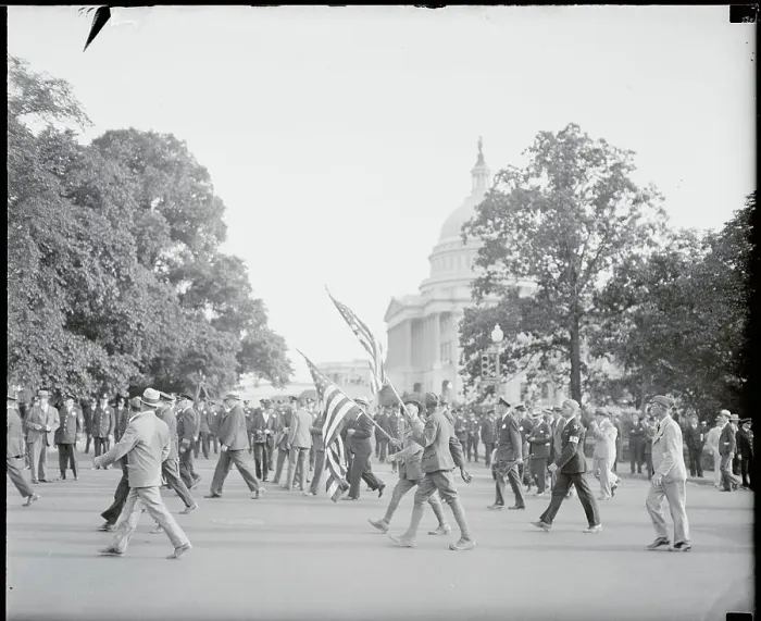 Framed Print : Protesters Marching Near Capitol Framed Print : Protesters Marching Near Capitol