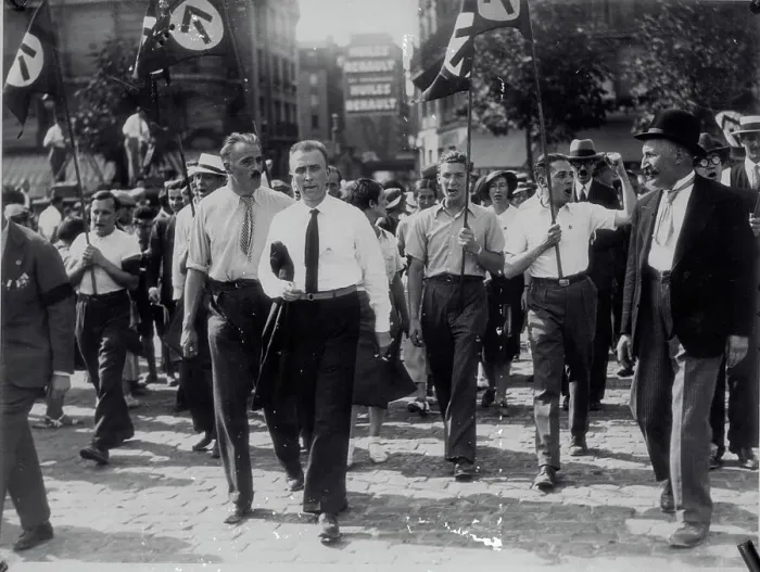 Framed Print : Protesters Marching in Paris Framed Print : Protesters Marching in Paris