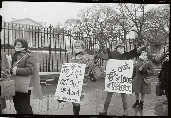 Framed Print : Protesters Marching with Signs Framed Print : Protesters Marching with Signs
