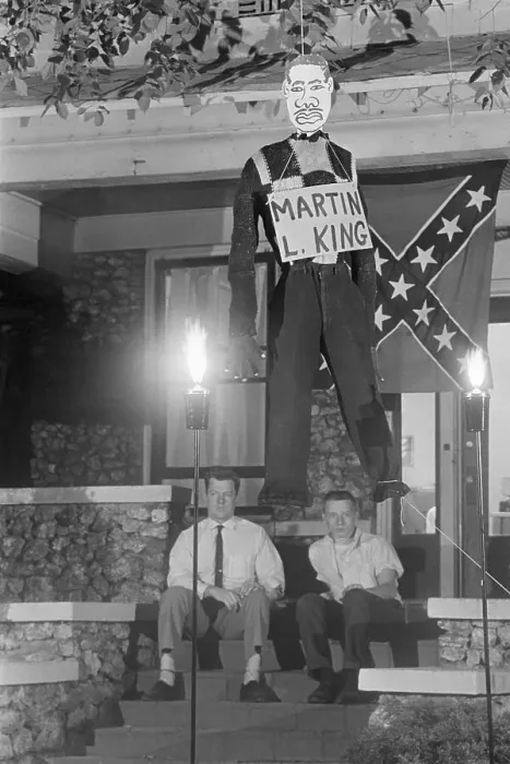 Framed Print : Protesters Near Martin Luther King, Jr. Effigy Framed Print : Protesters Near Martin Luther King, Jr. Effigy