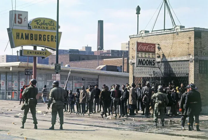 Framed Print : Protesting African Americans Standing in Streets Framed Print : Protesting African Americans Standing in Streets