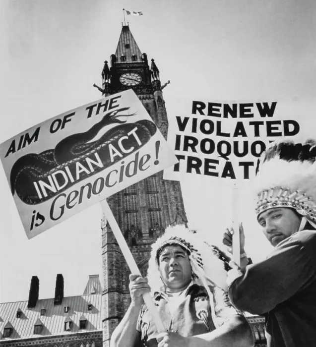 Framed Print : Protesting Canadian Land Treaties Framed Print : Protesting Canadian Land Treaties