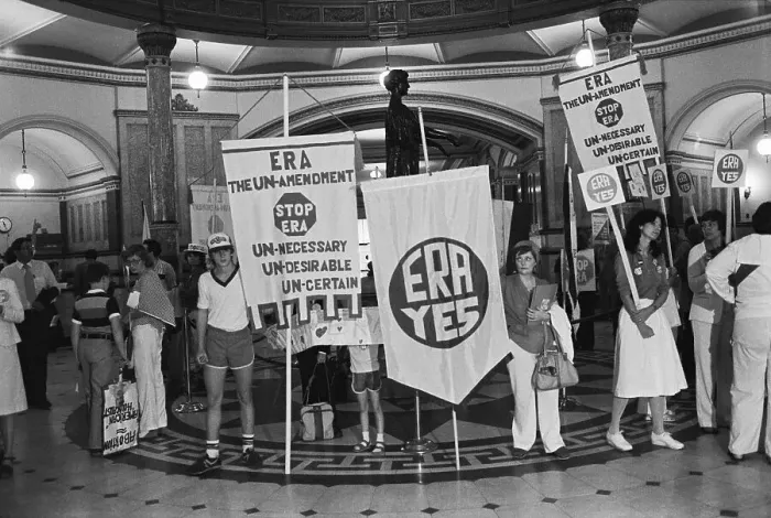 Framed Print : Protesting For and Against the Equal Rights Amendment