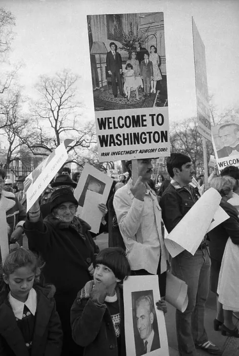 Framed Print : Protesting Against the Shah