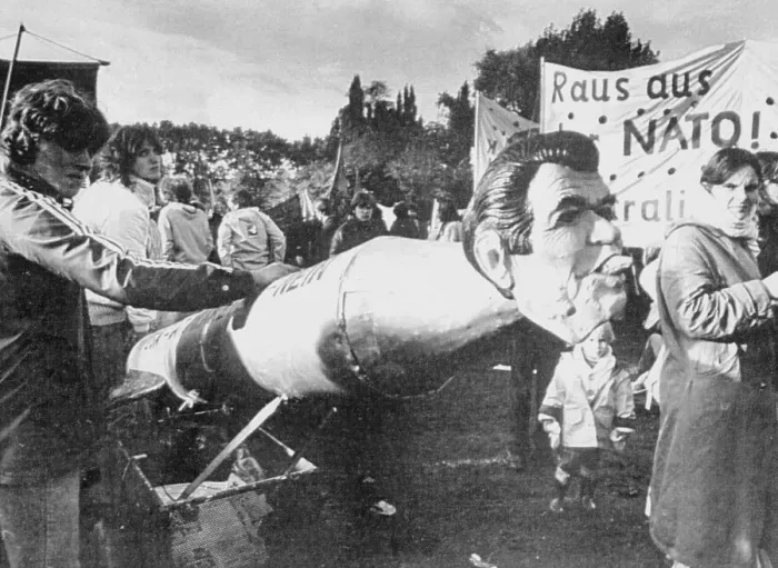 Framed Print : Protesting in West Germany Framed Print : Protesting in West Germany